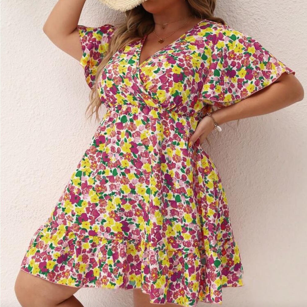 Floral V-Neck Dress